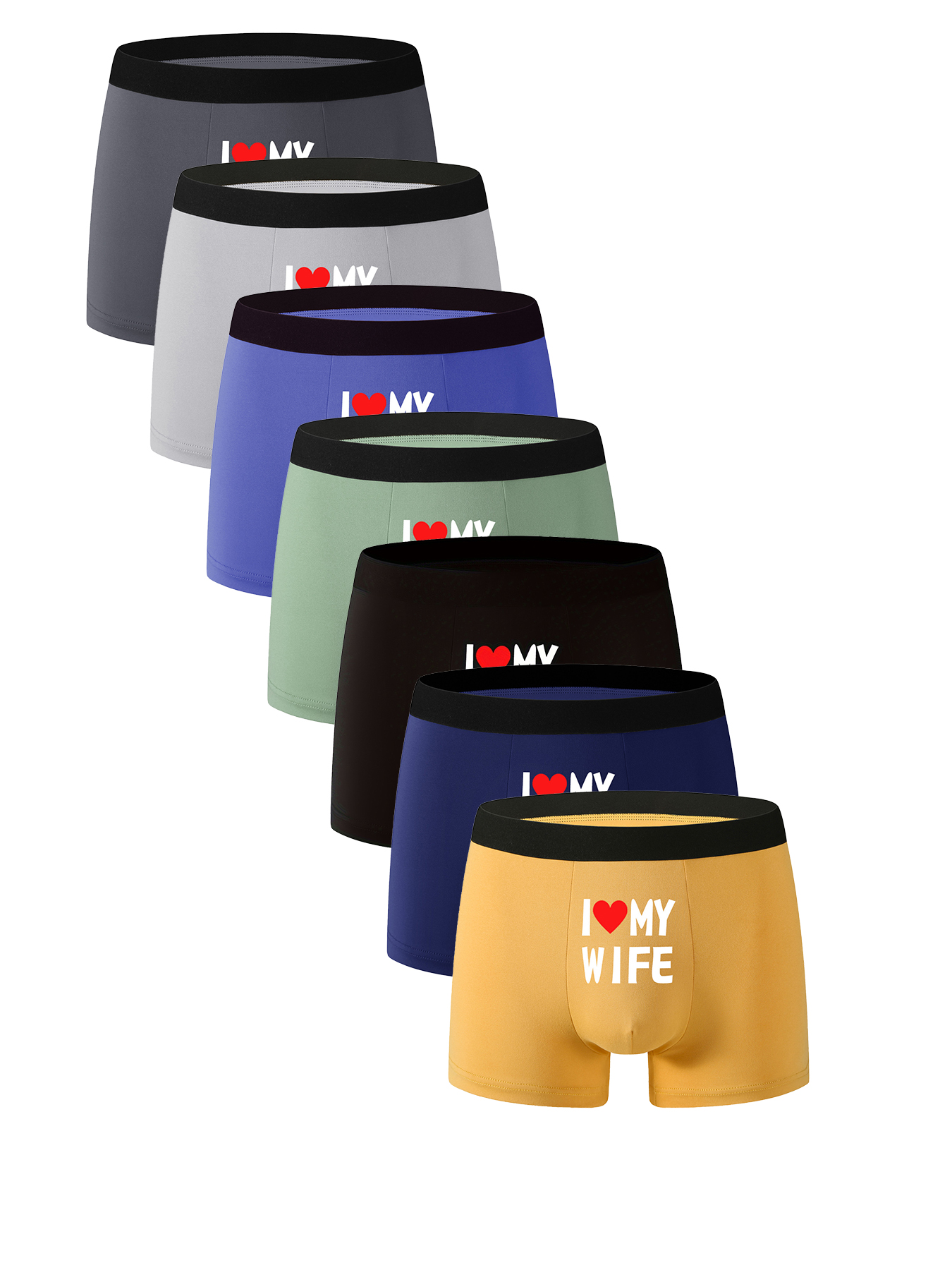 Multi Pack Underwear - Men's 7-Pack Polyester Boxer Briefs -