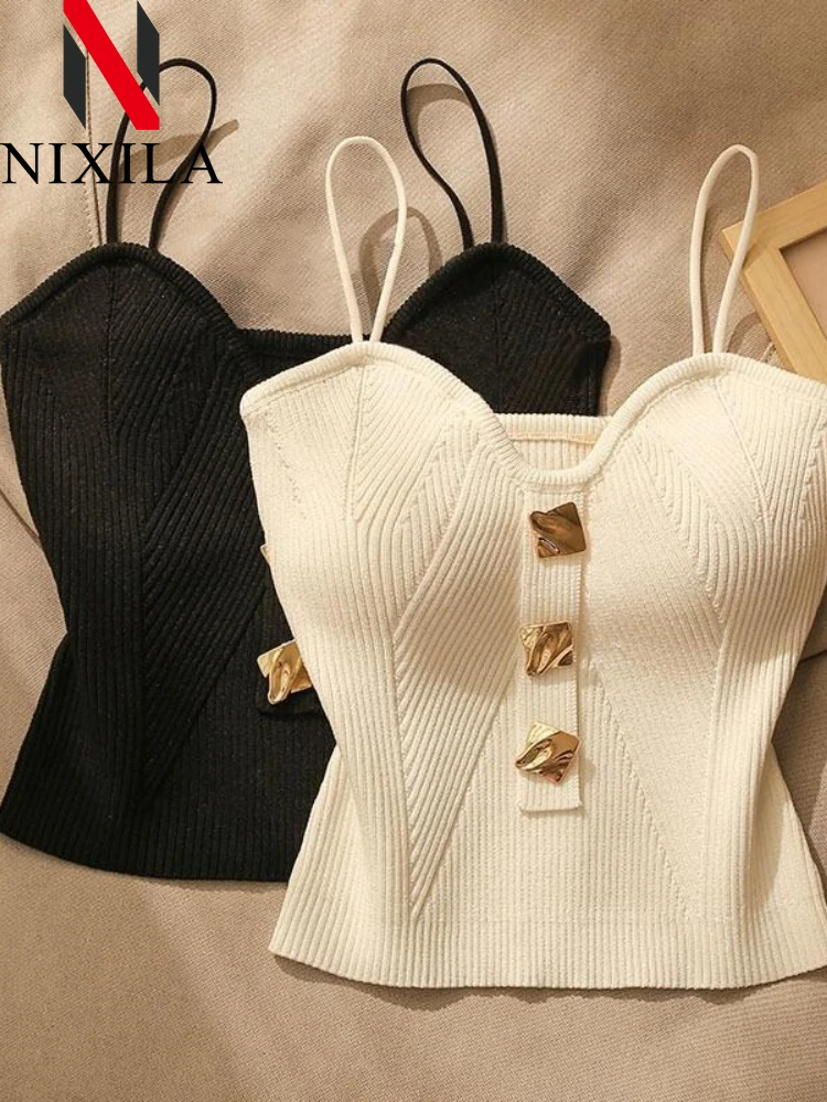 Sleeveless Undershirt - Women's Summer Halter Neck Sleeveless Crop