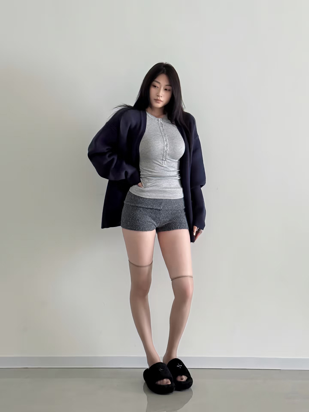 T Shirt Tight Fit - American Style Hot Girl Knitted Low