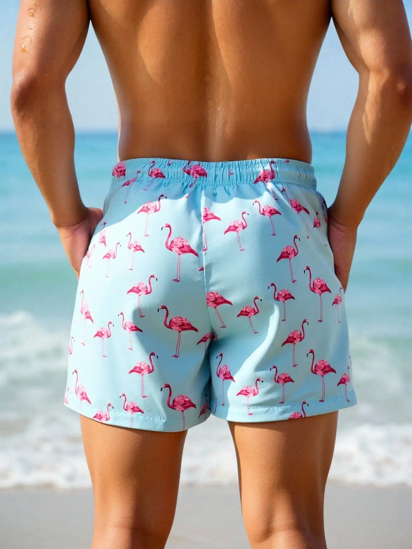 Men's Beach Shorts Drawstring  - огляд і ціна Bamboo Fiber Trunk