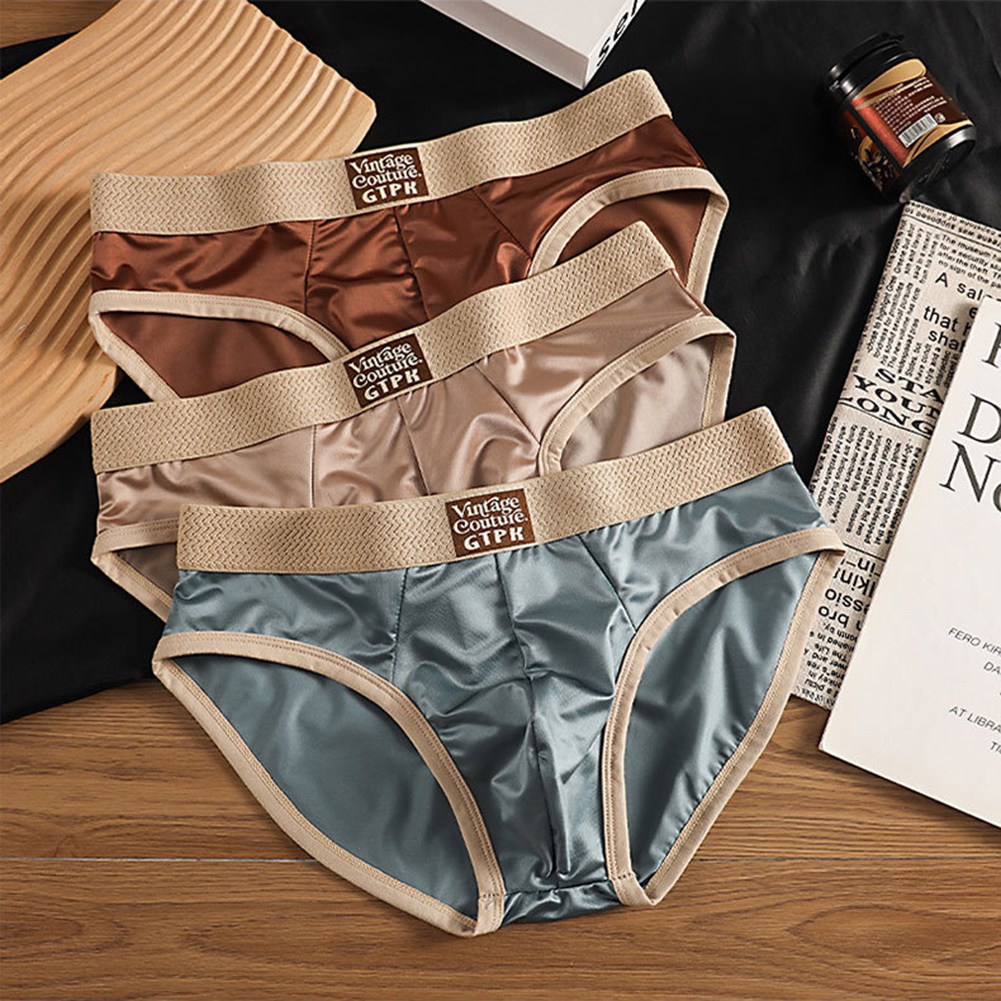 Sexy Men's Briefs Satin-like S - огляд і ціна Quick Dry Underwear