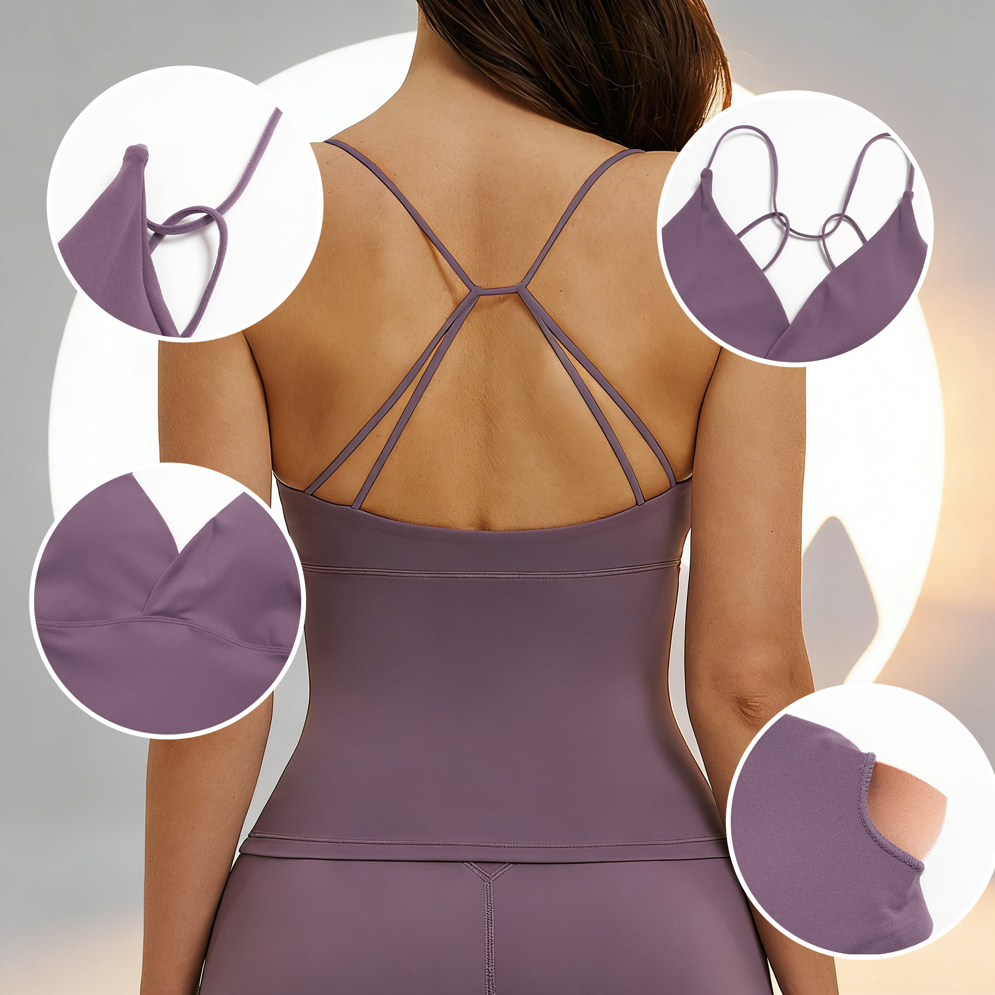 Yoga Tank Top with Pads Backle - огляд і ціна Suspender Tank Top