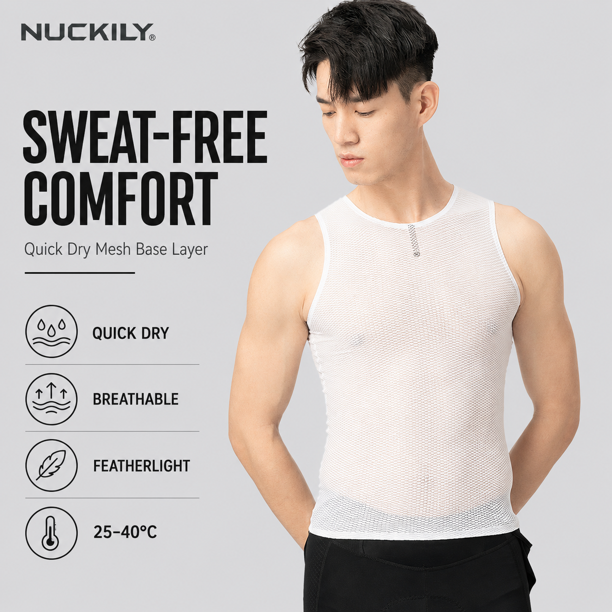 NUCKILY Men Cycling Base Layer - огляд і ціна Sleeveless Undershirt
