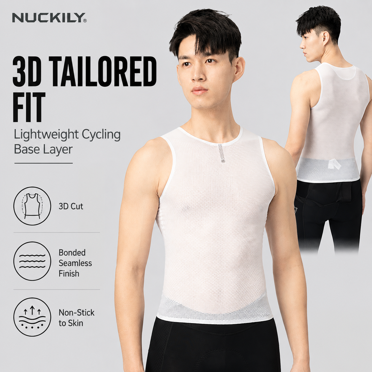NUCKILY Men Cycling Base Layer - огляд і ціна Sleeveless Undershirt