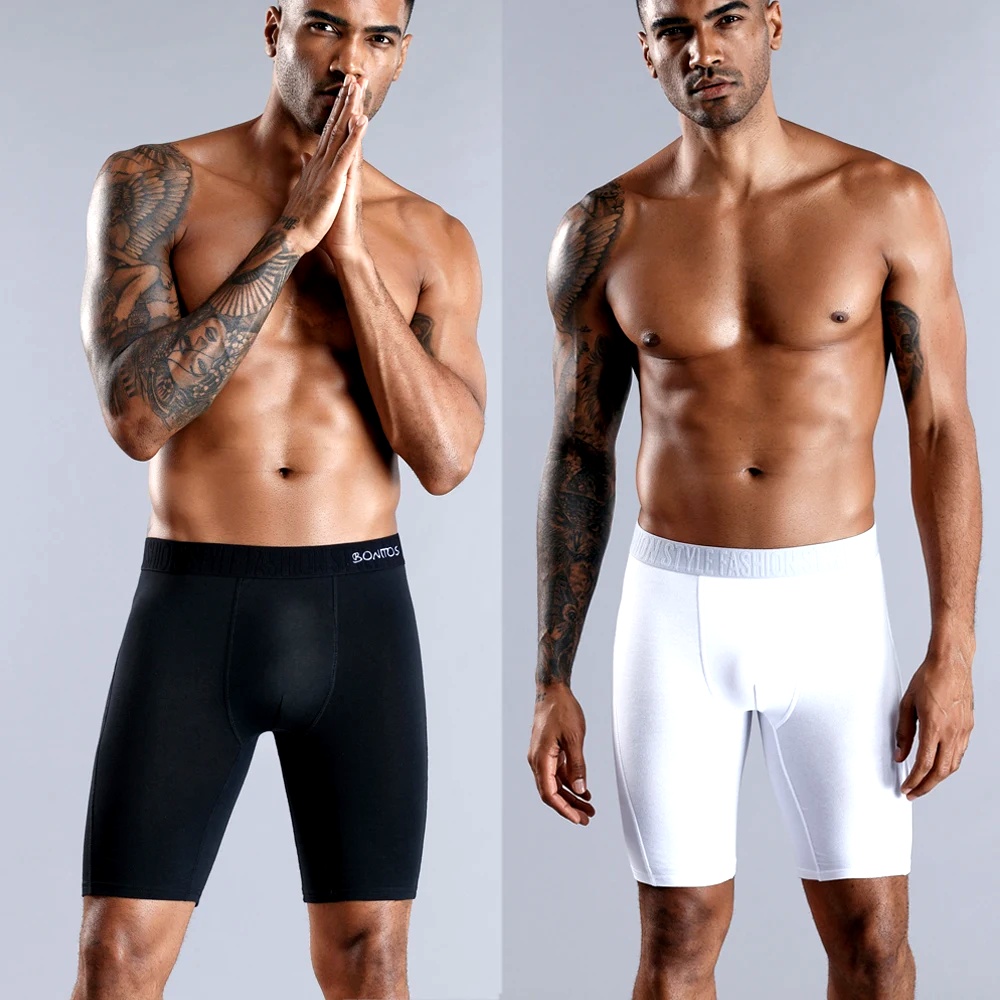 4pcs long boxers for men under - огляд і ціна Long Leg Trunk Men