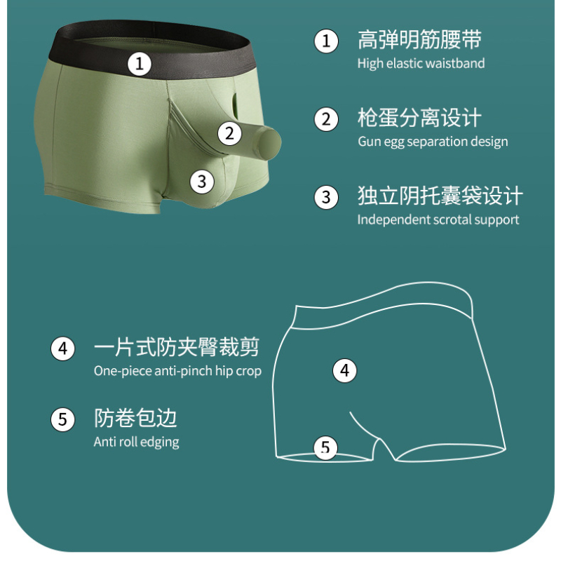 Bamboo Fiber Boxers Shorts Men - огляд і ціна Bamboo Fiber Trunk