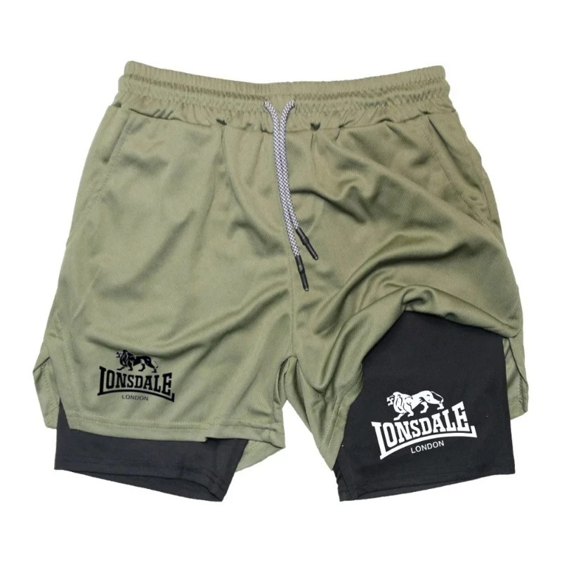 2in1 Running Shorts for Men Gy - огляд і ціна Compression Shorts Athletes