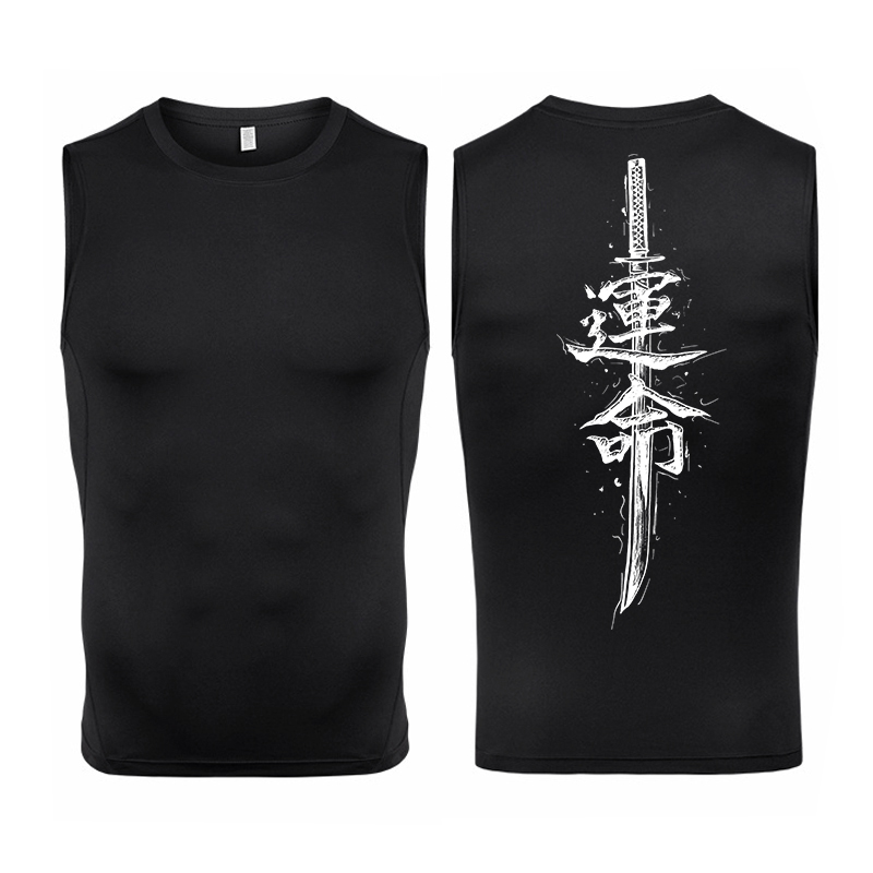 Fate Sword Print Sleeveless Co - огляд і ціна Sleeveless Undershirt