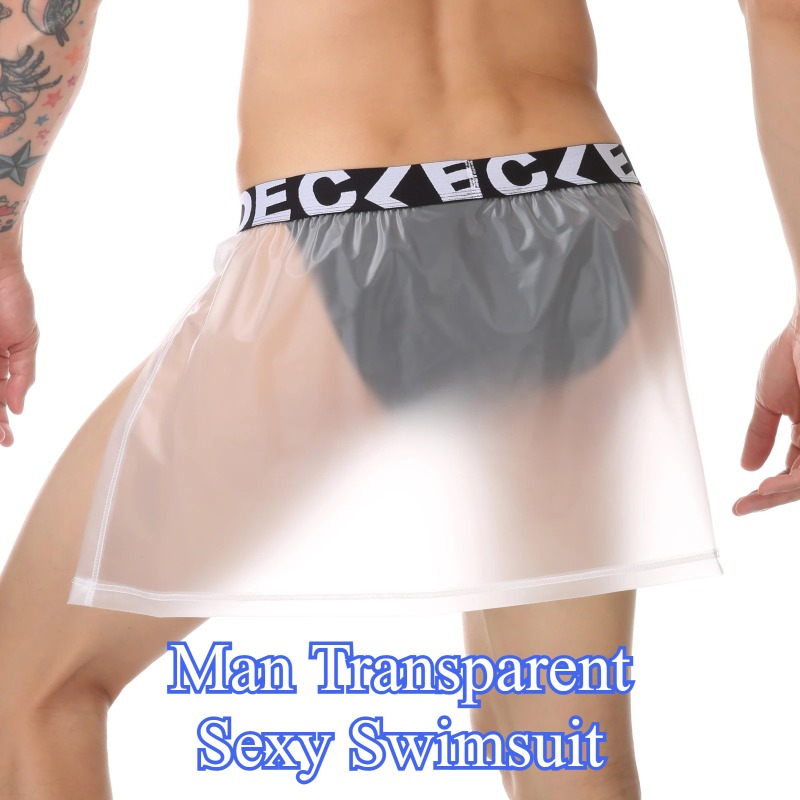 Men Sexy Transparent Swimwear  - огляд і ціна Boxer Shorts Modal
