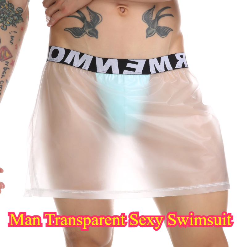 Men Sexy Transparent Swimwear  - огляд і ціна Boxer Shorts Modal