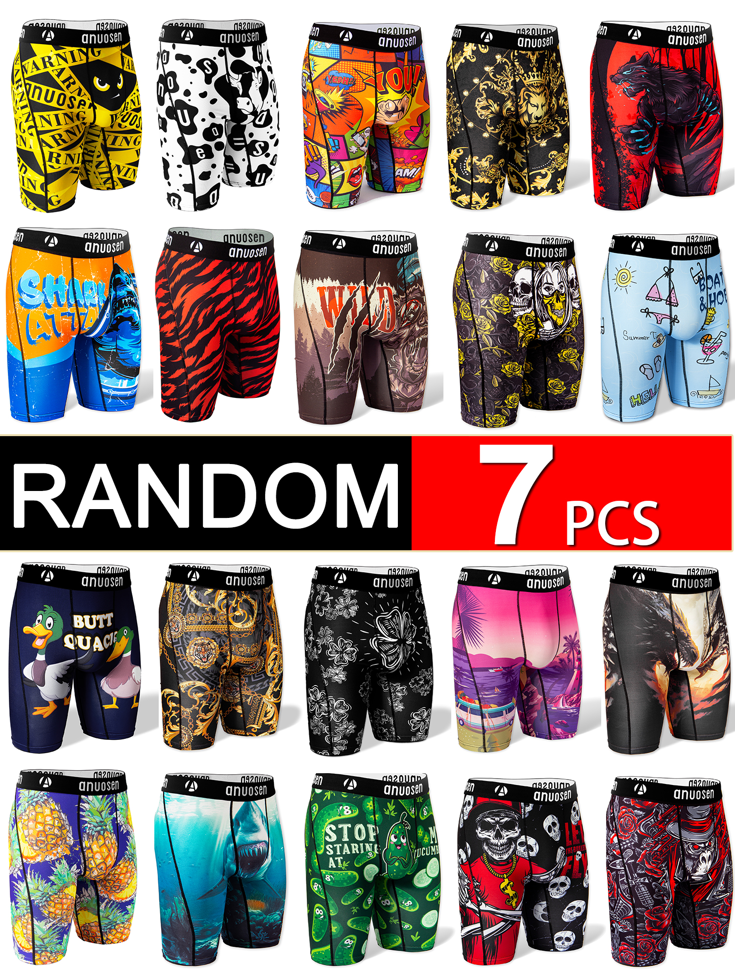 Random 7-Piece Set of Men's Lo - огляд і ціна Multi Pack Underwear
