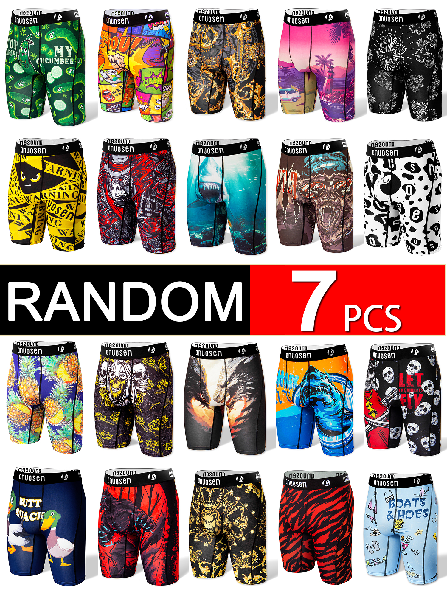 Random 7-Piece Set of Men's Lo - огляд і ціна Multi Pack Underwear