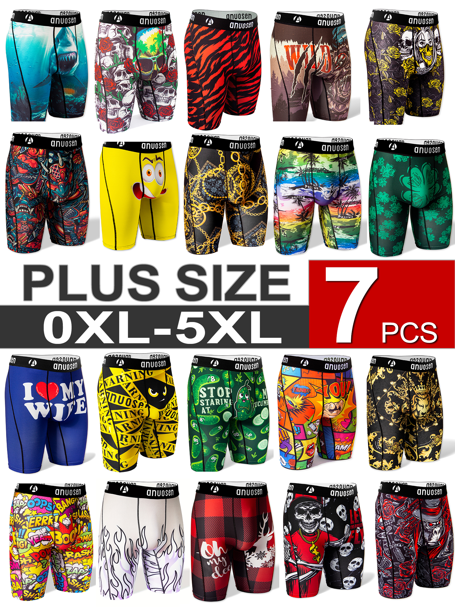Large Size Random 7-Piece Pack - огляд і ціна Multi Pack Underwear