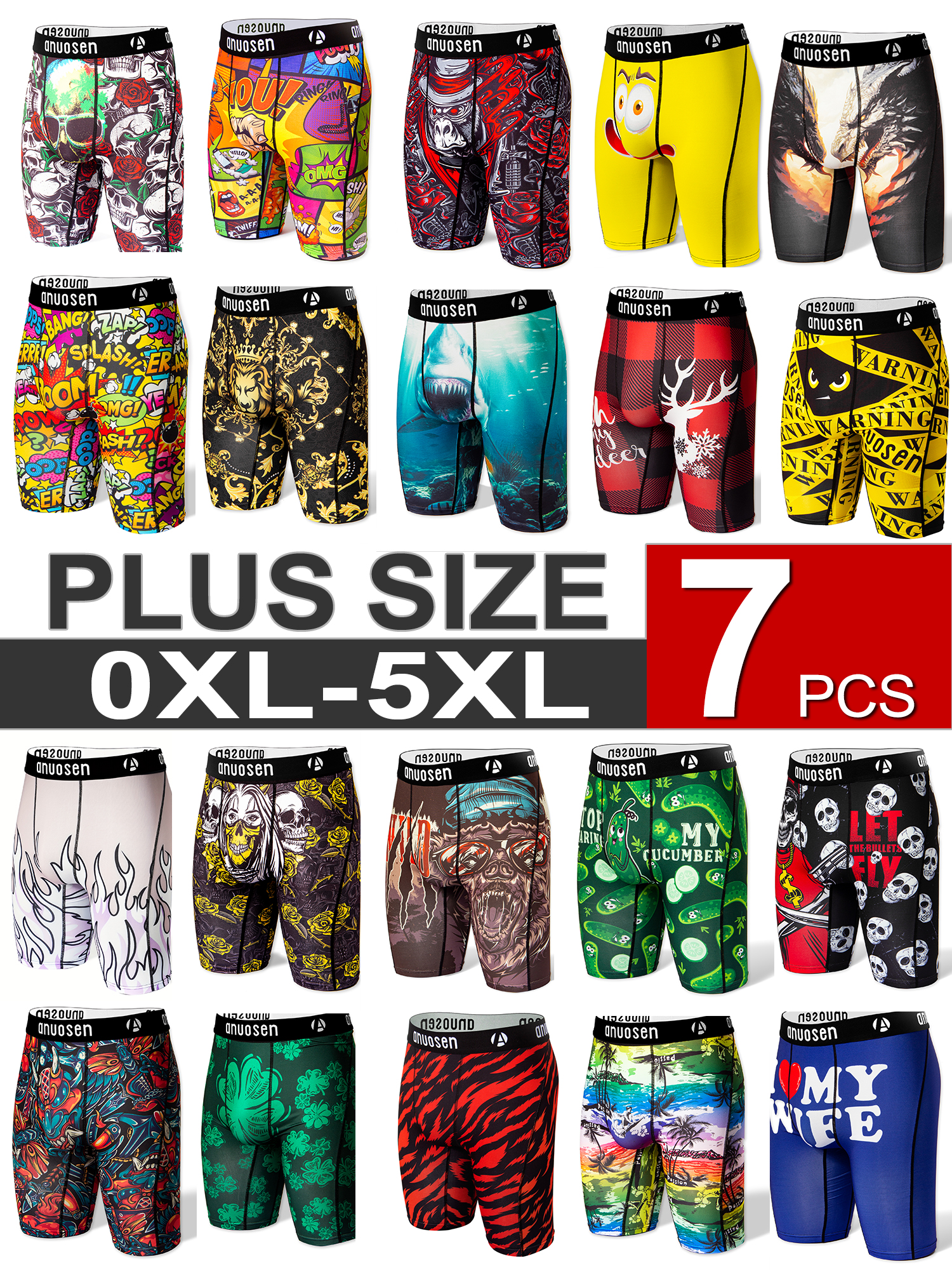 Large Size Random 7-Piece Pack - огляд і ціна Multi Pack Underwear