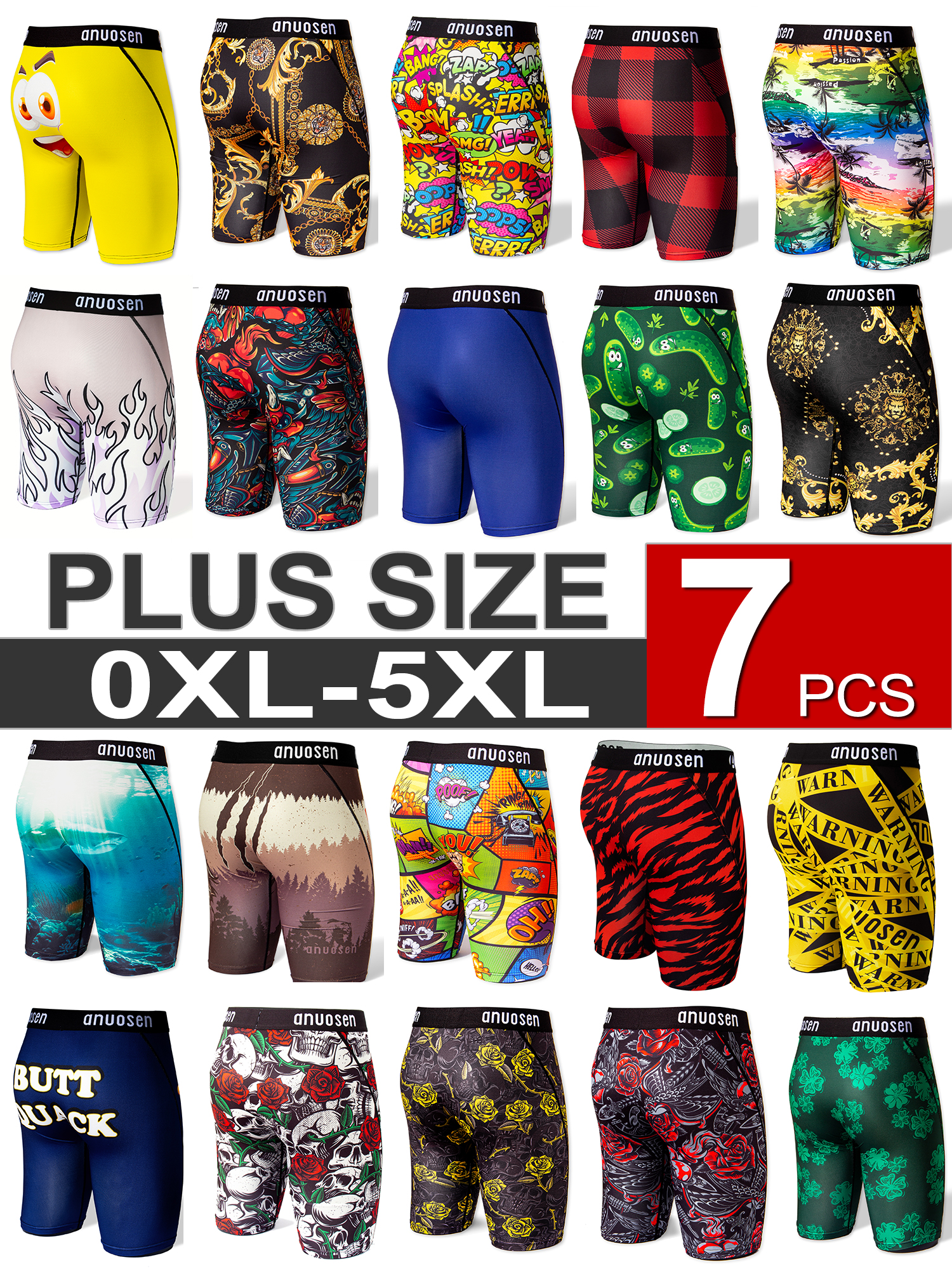 Large Size Random 7-Piece Pack - огляд і ціна Multi Pack Underwear