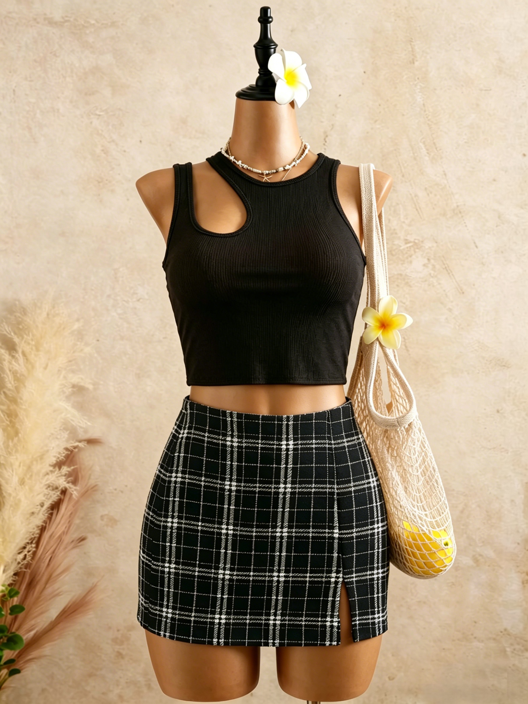 2 Piece Outfits Women Cutout R - огляд і ціна Tank Top Ribbed