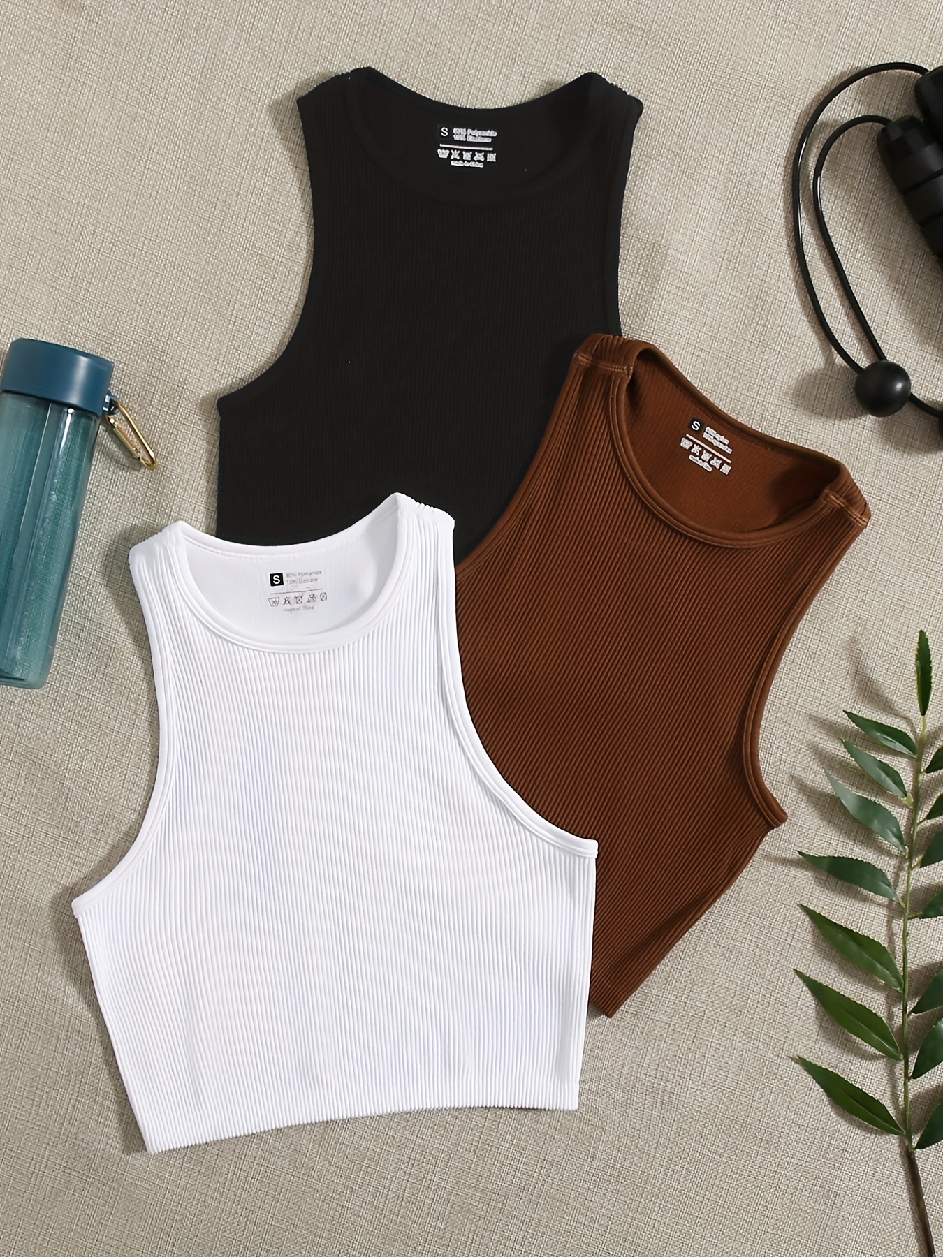 Ribbed Seamless Sports Bra Tan - огляд і ціна Tank Top Ribbed