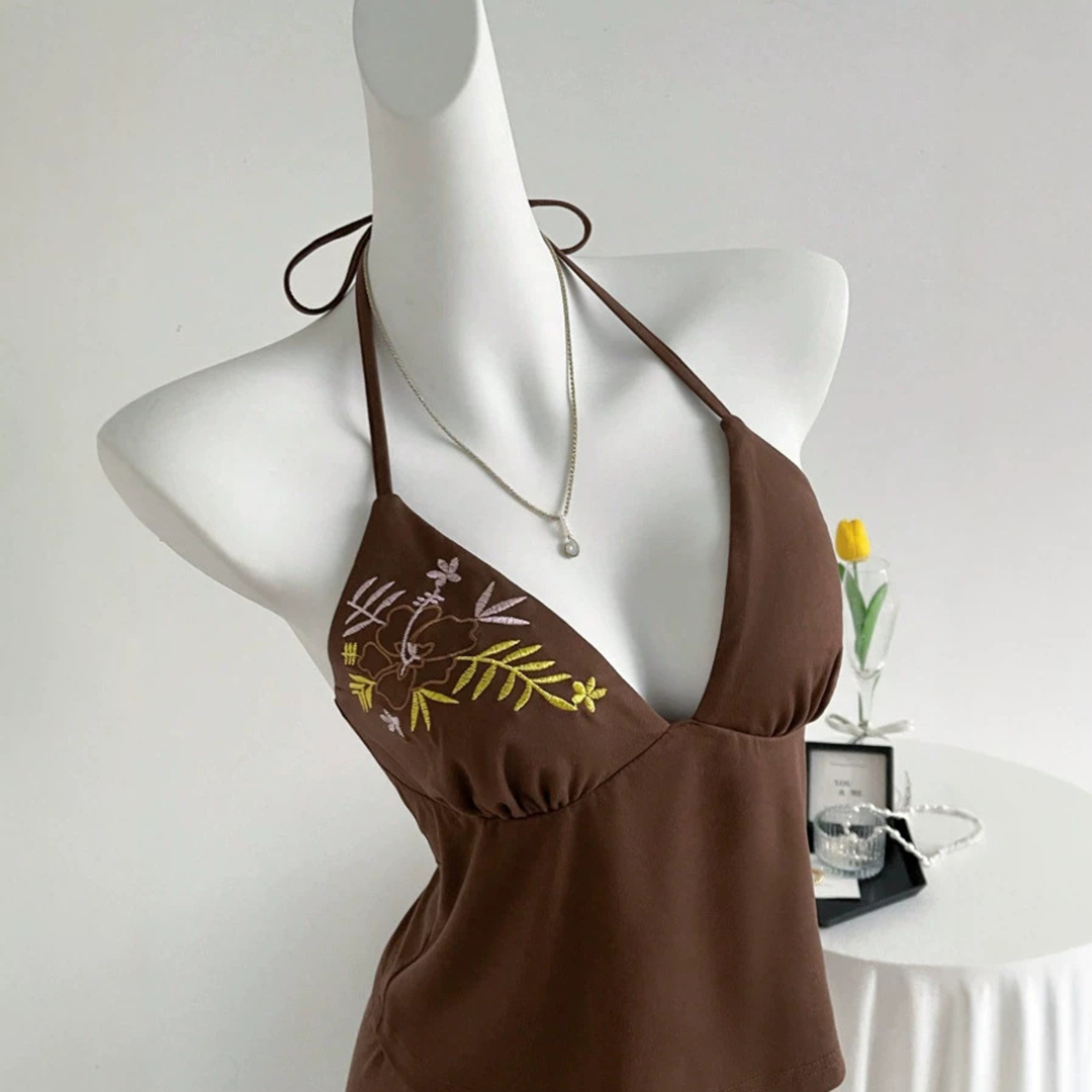 New Women's Summer Brown Tank  - огляд і ціна Suspender Tank Top